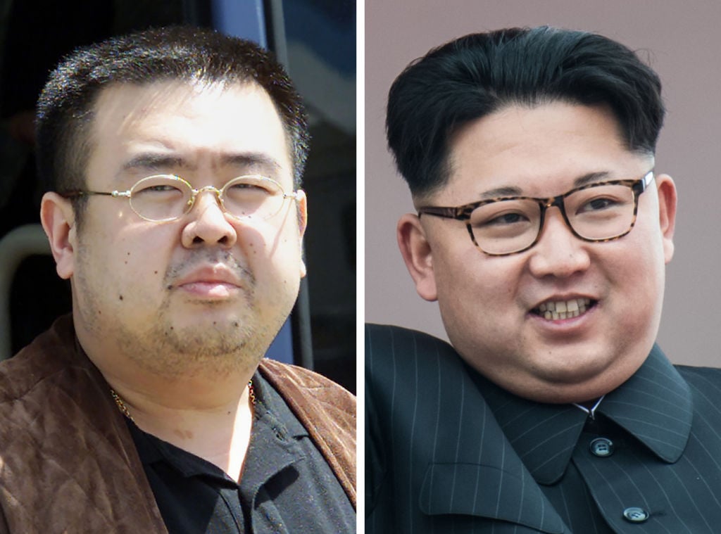 This combo shows a file photo (L) taken on May 4, 2001 of a man believed to be Kim Jong-Nam