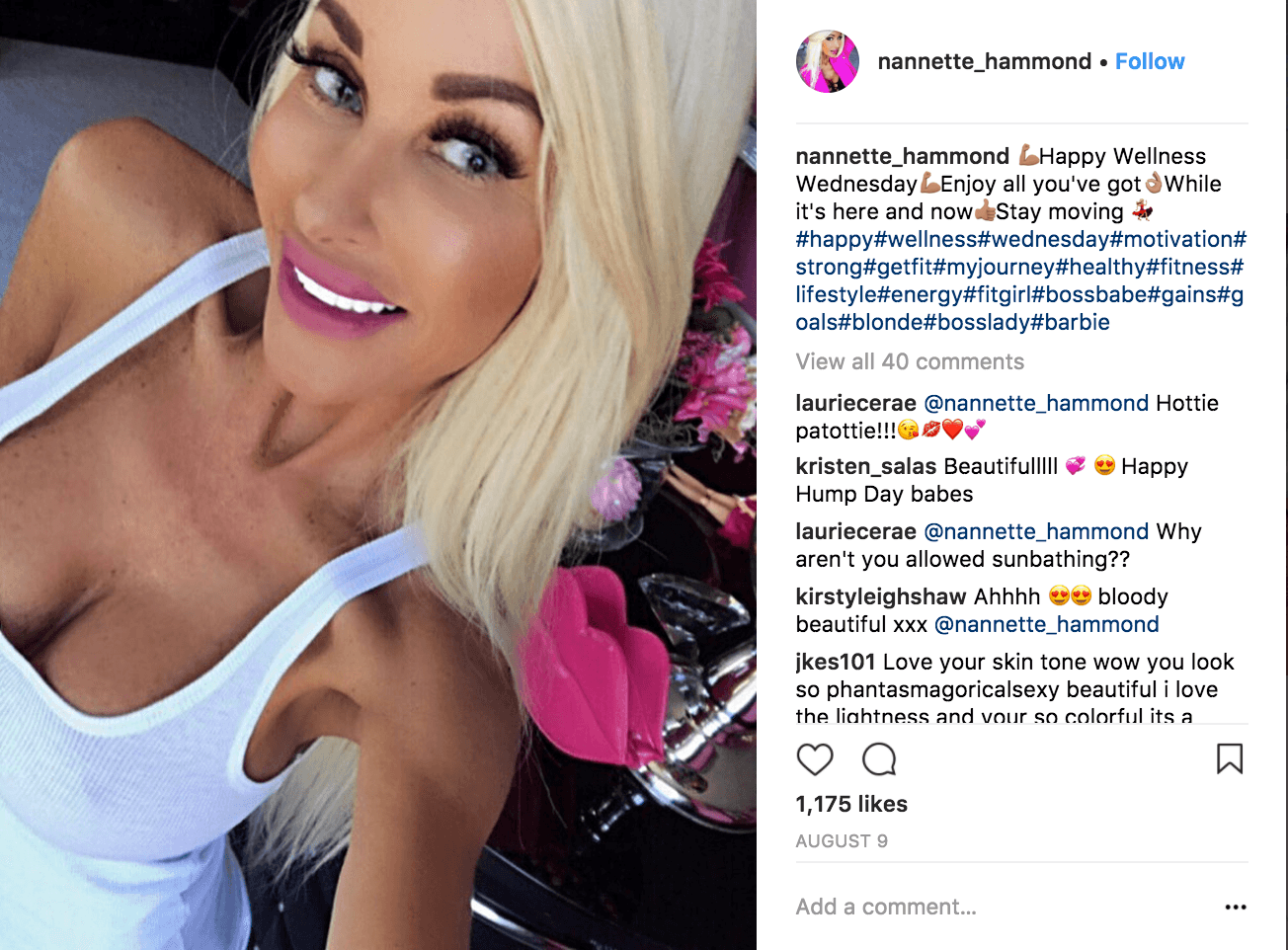 Nannette Hammond, aka Human Barbie, on Instagram Nannette Hammond, aka Human Barbie, on Instagram