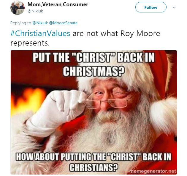 Santa knows about values. Santa knows about values.