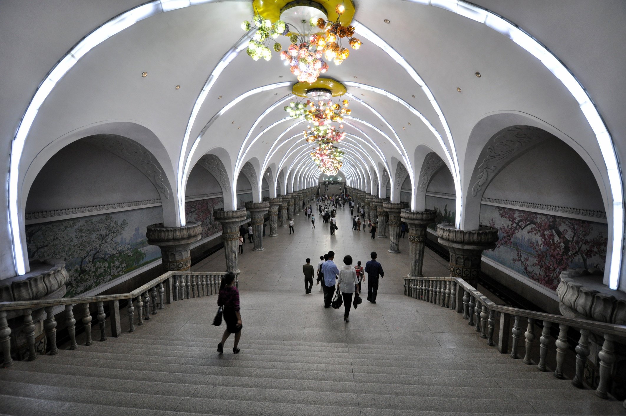 Metro in Pyongyang, North Korea.