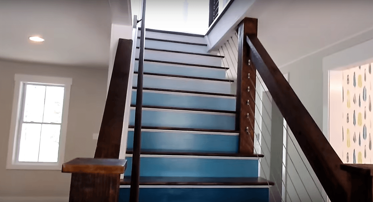 Blue Ombre Staircase