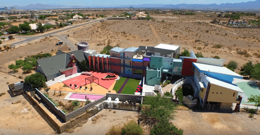 The multi-colored home of Penn Jillette