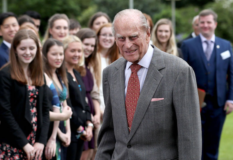 Prince Phillip walking past a crowd of onlookers. Prince Phillip walking past a crowd of onlookers.