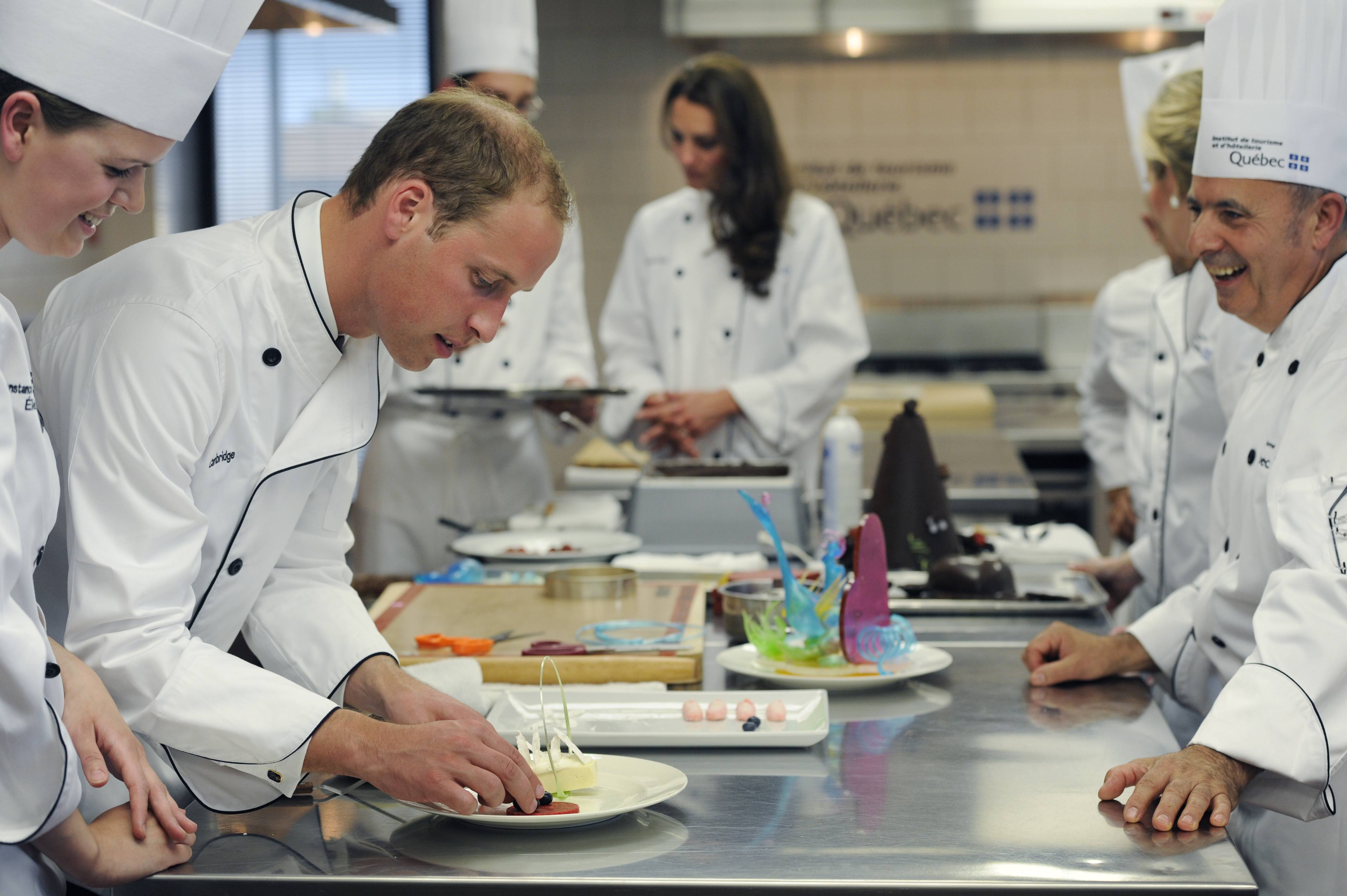 The Duke And Duchess Of Cambridge cooking
