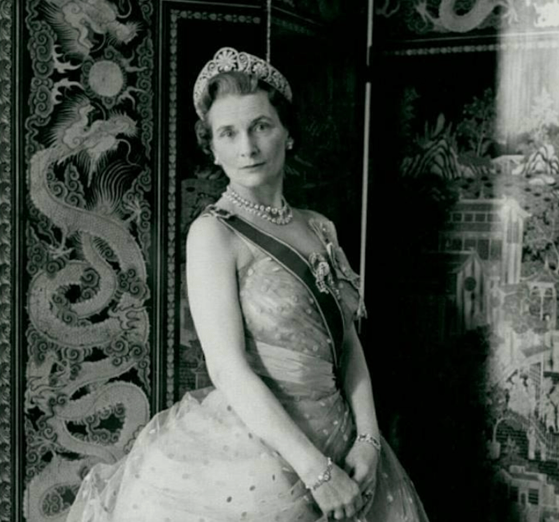 Princess Alice poses in a sash and tiara. Princess Alice poses in a sash and tiara.