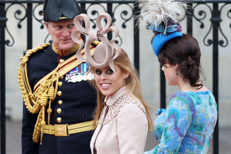 Princesses Beatrice and Eugenie at the royal wedding