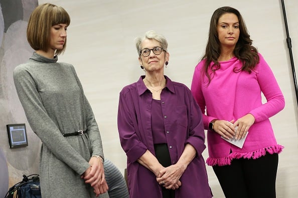 Rachel Crooks, Jessica Leeds and Samantha Holvey