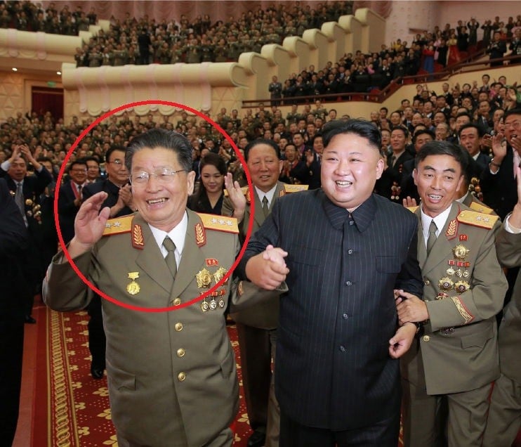 North Korean leaders with Kim Jon Un