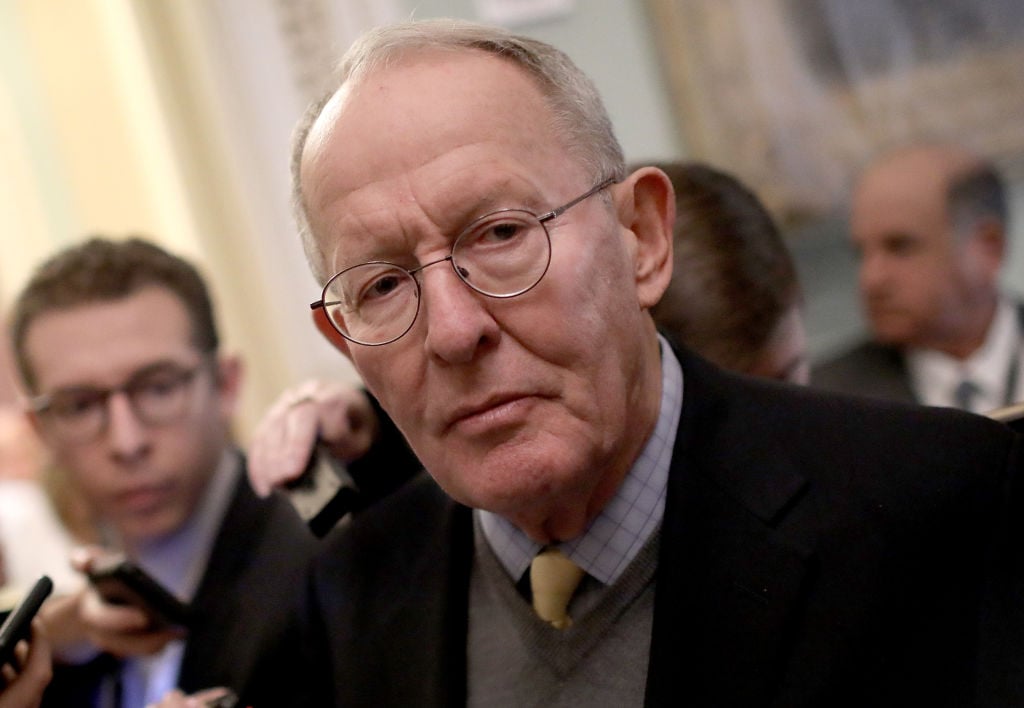 Senate GOP And Democrats Address Press After Weekly Policy Luncheons Sen. Lamar Alexander (R-TN) answers questions following the weekly Republican policy luncheon at the U.S. Capitol