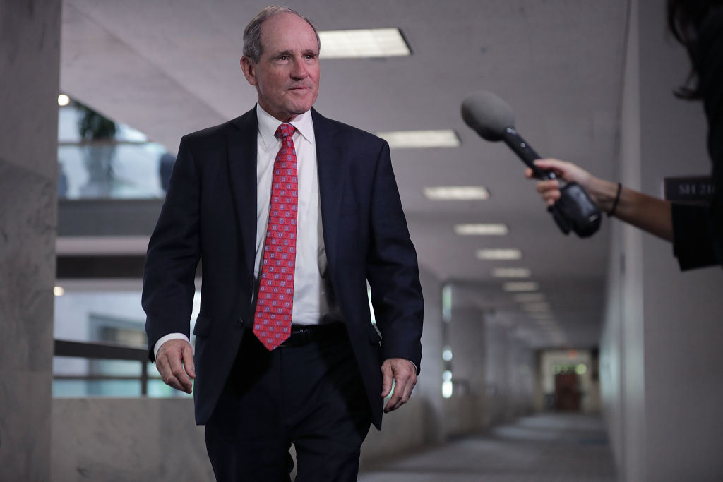 Senate Intelligence Committee Holds Closed Briefing Senate Select Committee on Intelligence member Sen. James Risch (R-ID) arrives for a closed-door meeting in the Hart Senate Office Building