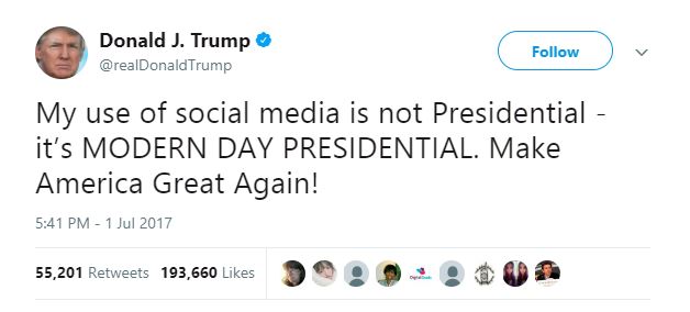 Donald Trump's Twitter account tells the story of 2017. Donald Trump's Twitter account tells the story of 2017.
