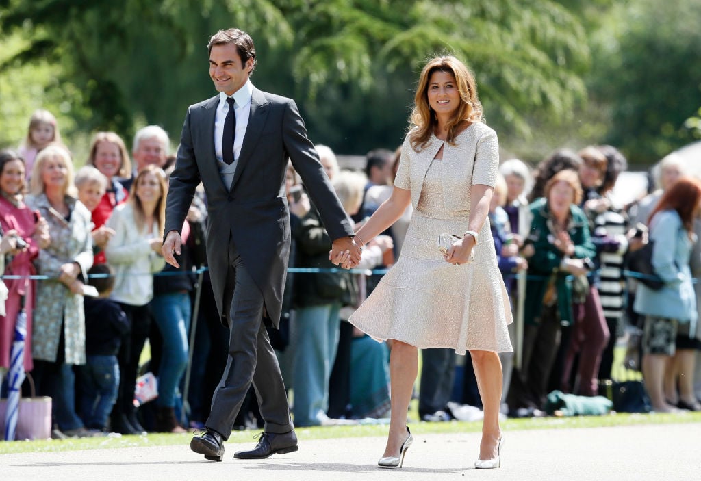 Swiss tennis player Roger Federer and his wife Mirka arrive at St Mark's Church Swiss tennis player Roger Federer and his wife Mirka arrive at St Mark's Church
