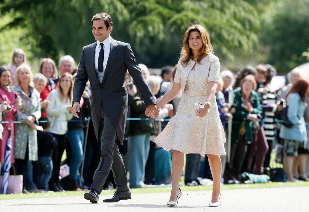 Swiss tennis player Roger Federer and his wife Mirka arrive at St Mark's Church