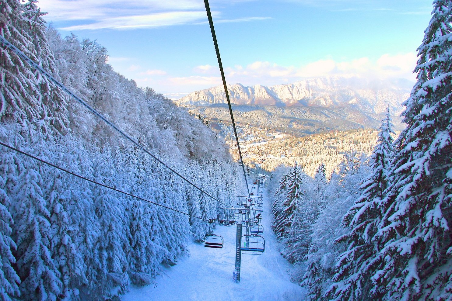 Whistler ski resort in winter