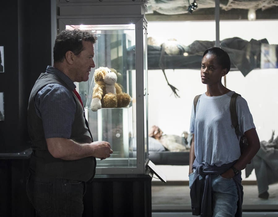 Douglas Hodge and Letitia Wright in the Black Mirror episode "Black Museum" Douglas Hodge and Letitia Wright in the Black Mirror episode "Black Museum"