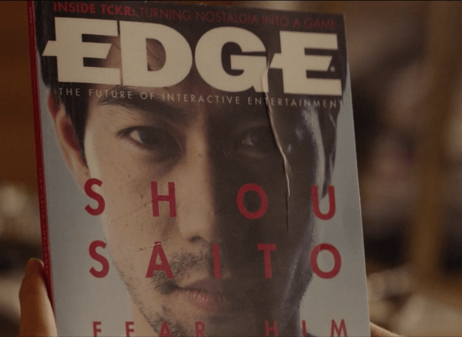 A magazine cover with a close-up of a man's face A magazine cover with a close-up of a man's face
