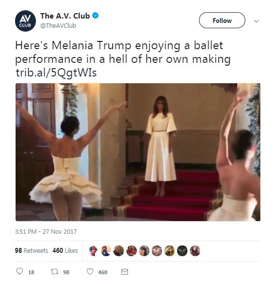 melania trump watching ballerinas melania trump watching ballerinas
