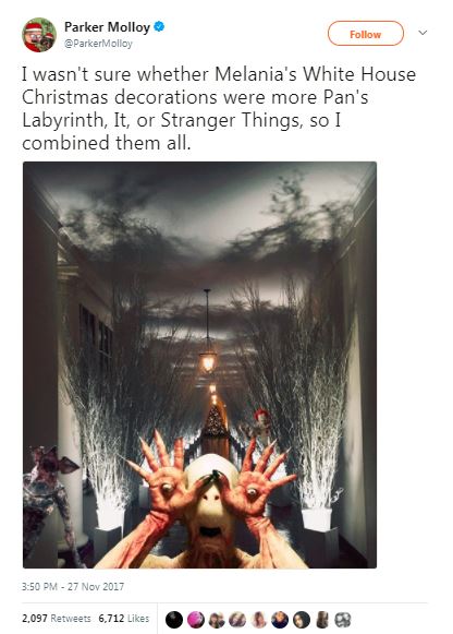 trump christmas hallway with movie references superimposed trump christmas hallway with movie references superimposed