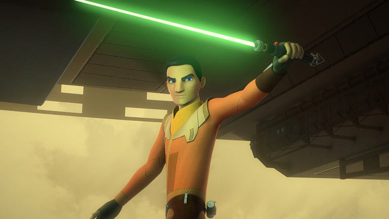 Ezra bridger hloding a lightsaber. Ezra bridger hloding a lightsaber.