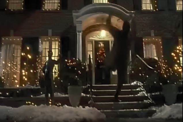 harry falls down icy stairs in home alone