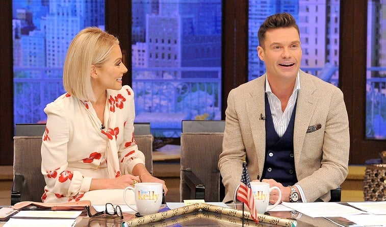 Kelly Ripa and Ryan Seacrest on Live with Kelly and Ryan