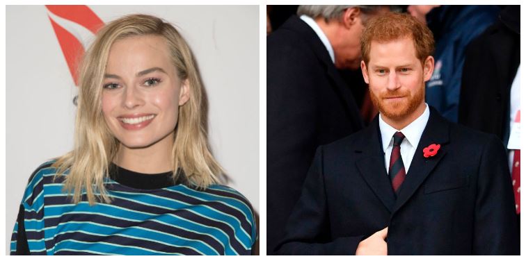 A composite image of Margot Robbie and Prince Harry A composite image of Margot Robbie and Prince Harry