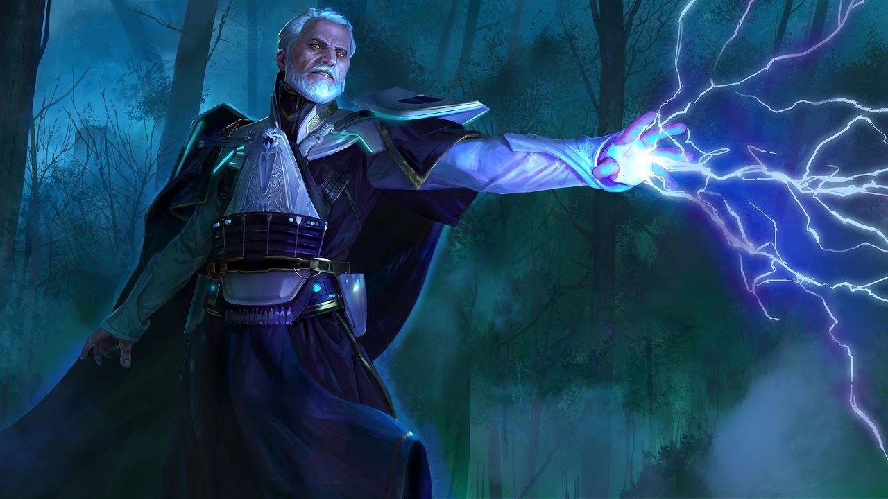 Artists rendition of Darth Vitiate shooting lightning bolts out of his hands. Artists rendition of Darth Vitiate shooting lightning bolts out of his hands.