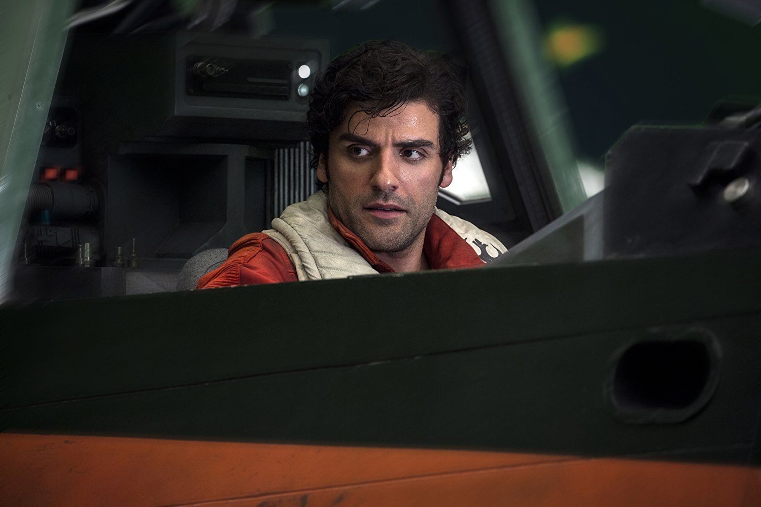 Oscar Isaac as Poe in Star Wars: The Last Jedi