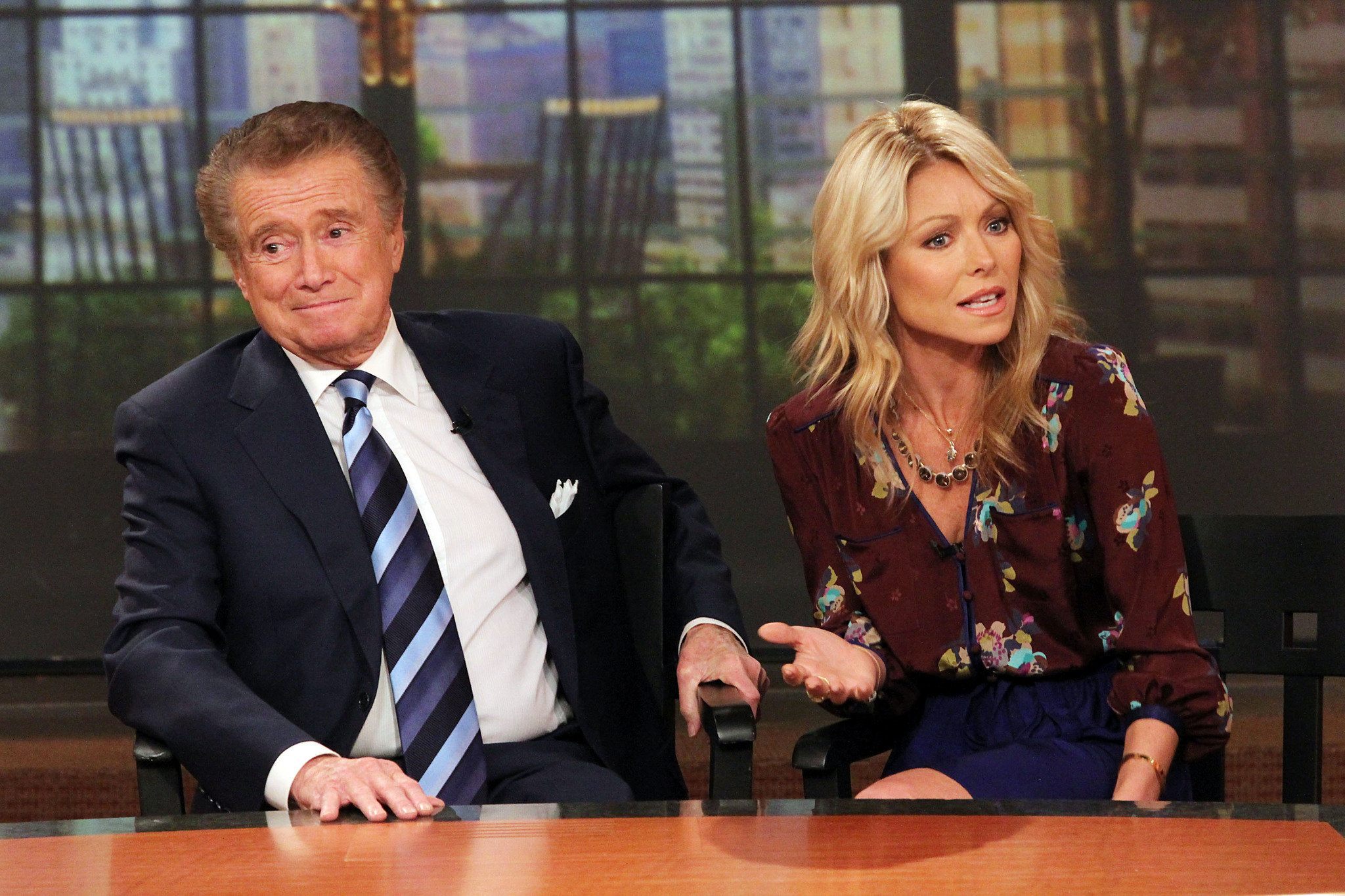 Regis Philbin and Kelly Ripa on Live! with Regis and Kelly
