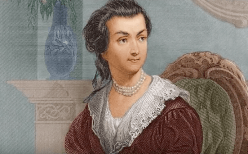 Abigail Adams in a portrait. Abigail Adams in a portrait.