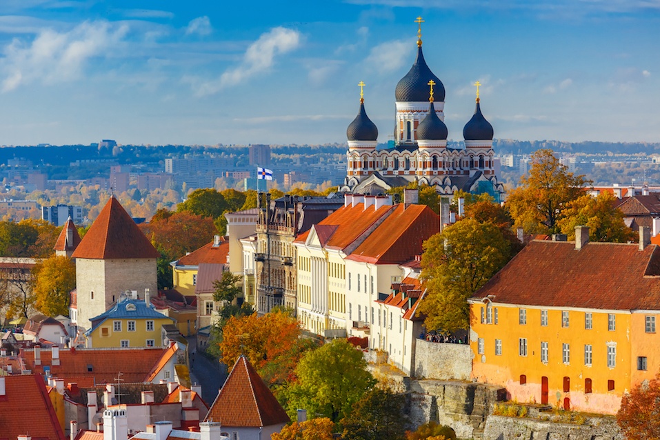 View from the tower of St. Olaf church, Tallinn, Estonia