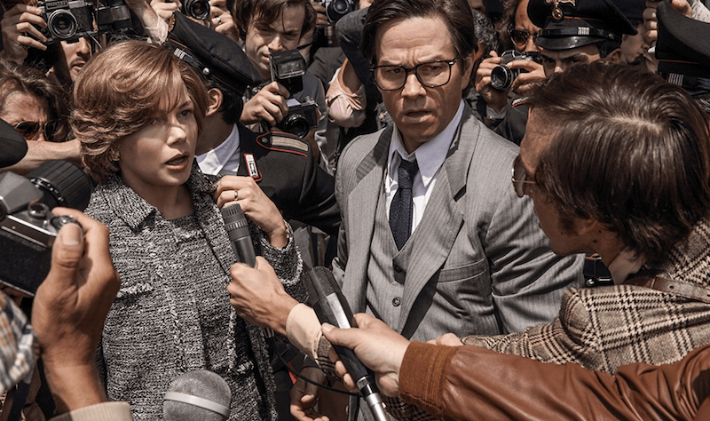 Gail Harris and Fletcher Chase mobbed by the press. Gail Harris and Fletcher Chase mobbed by the press.