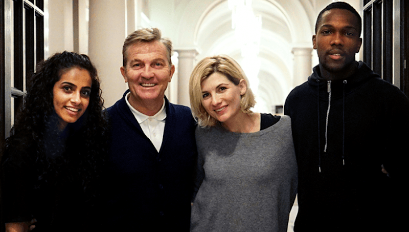 The cast of Doctor Who posing together. The cast of Doctor Who posing together.