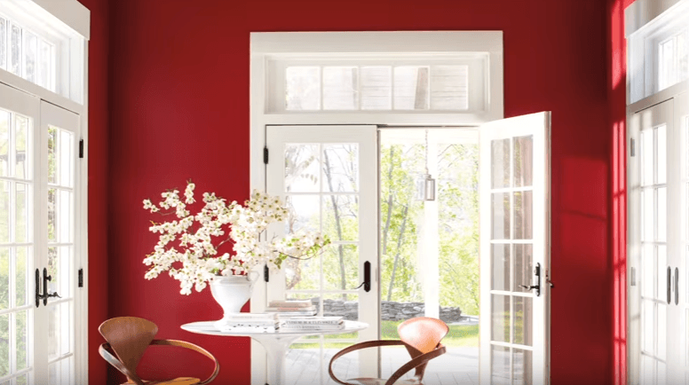 Benjamin Moore Caliente red paint