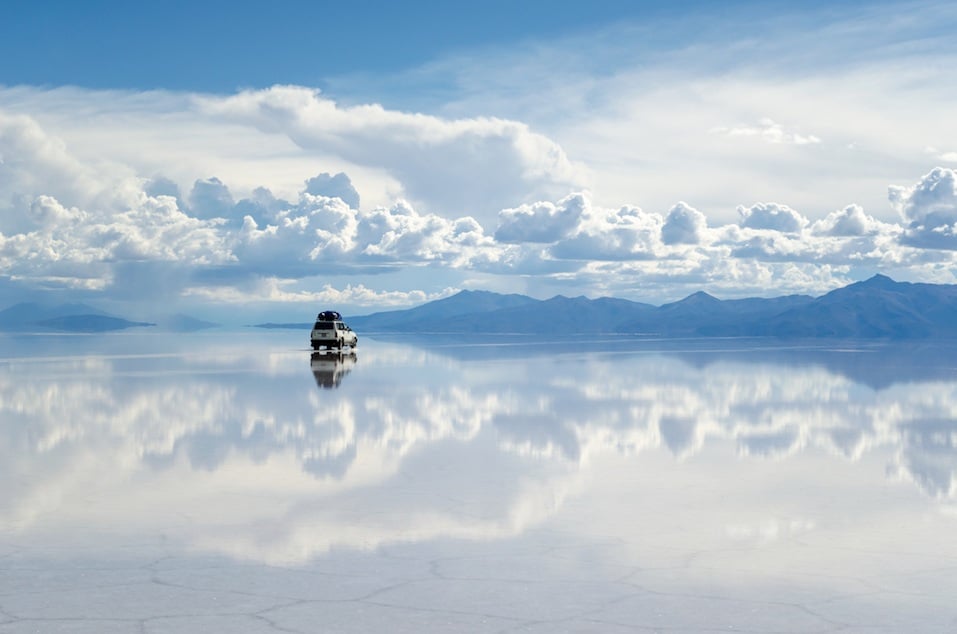 Between the earth and the heaven. Salar de Uyuni, Bolivia