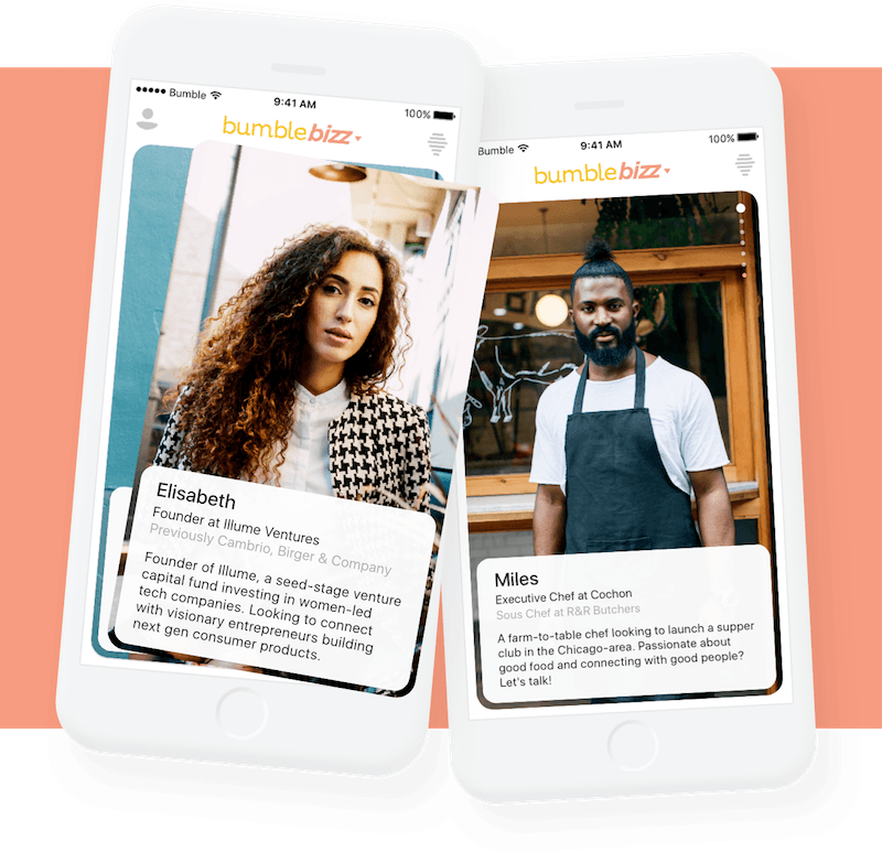 Bumble Bizz networking app