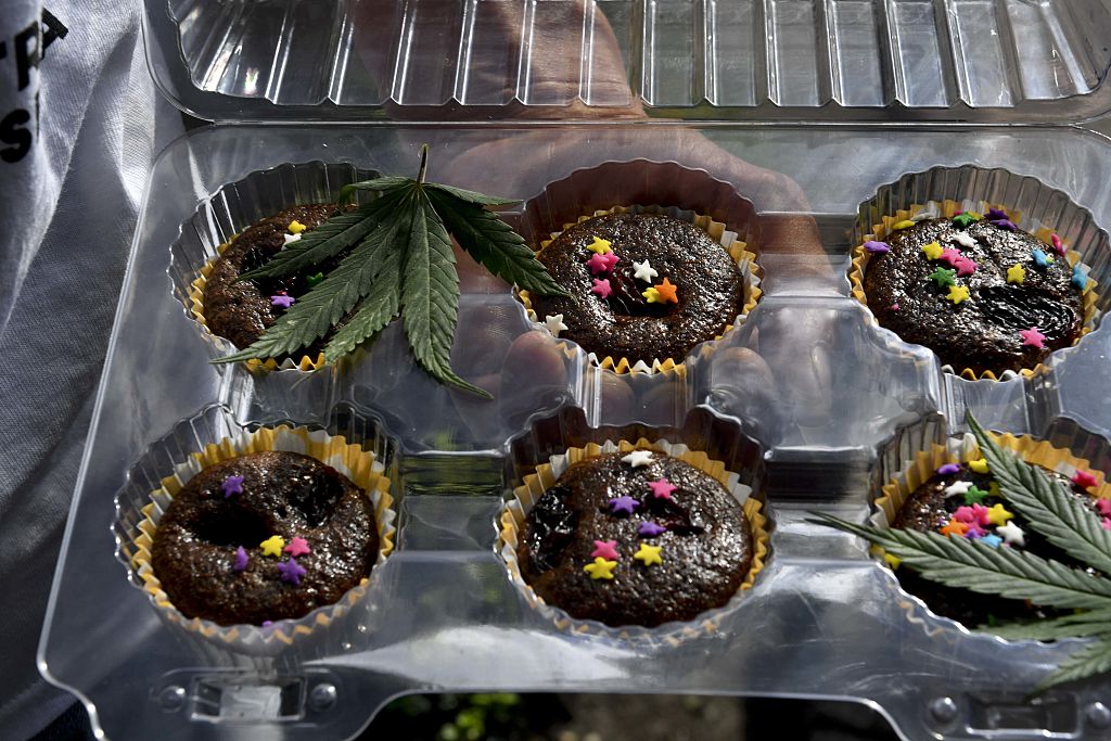 Cannabis or marijuana cupcakes