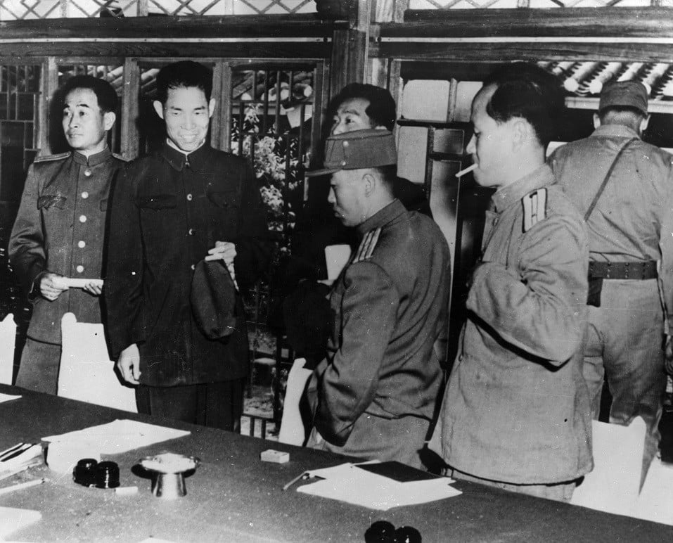 Ceasefire Delegates Chinese and North Korean officials at Kaesong