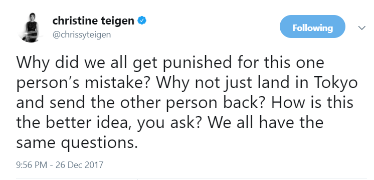Chrissy-Teigen-Tweet-flight-to-nowhere