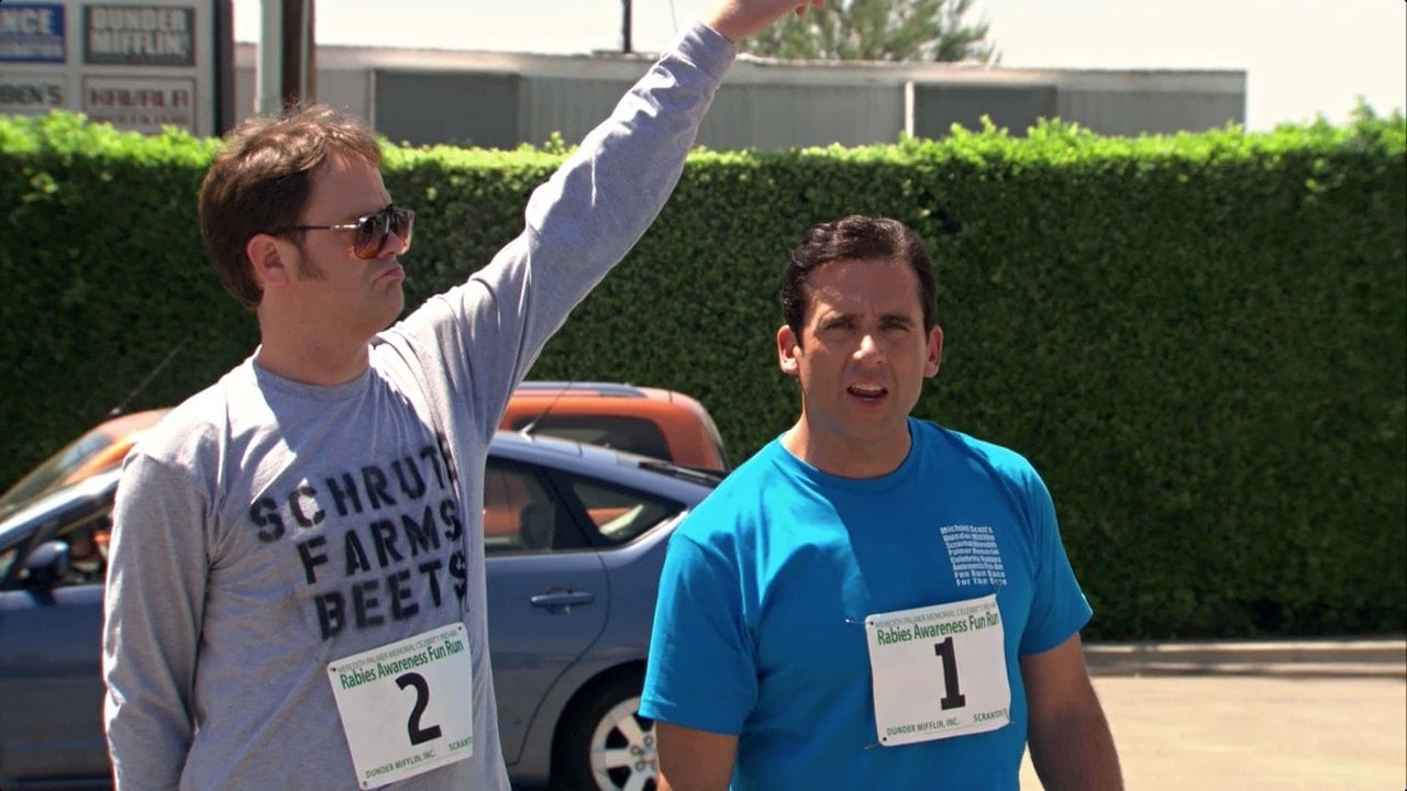 Dwight Schrute beet farmer and Michael Scott from The Office