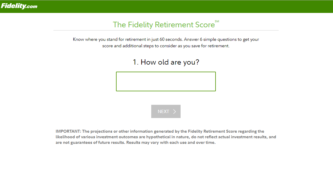 Fidelity Retirement Calculator