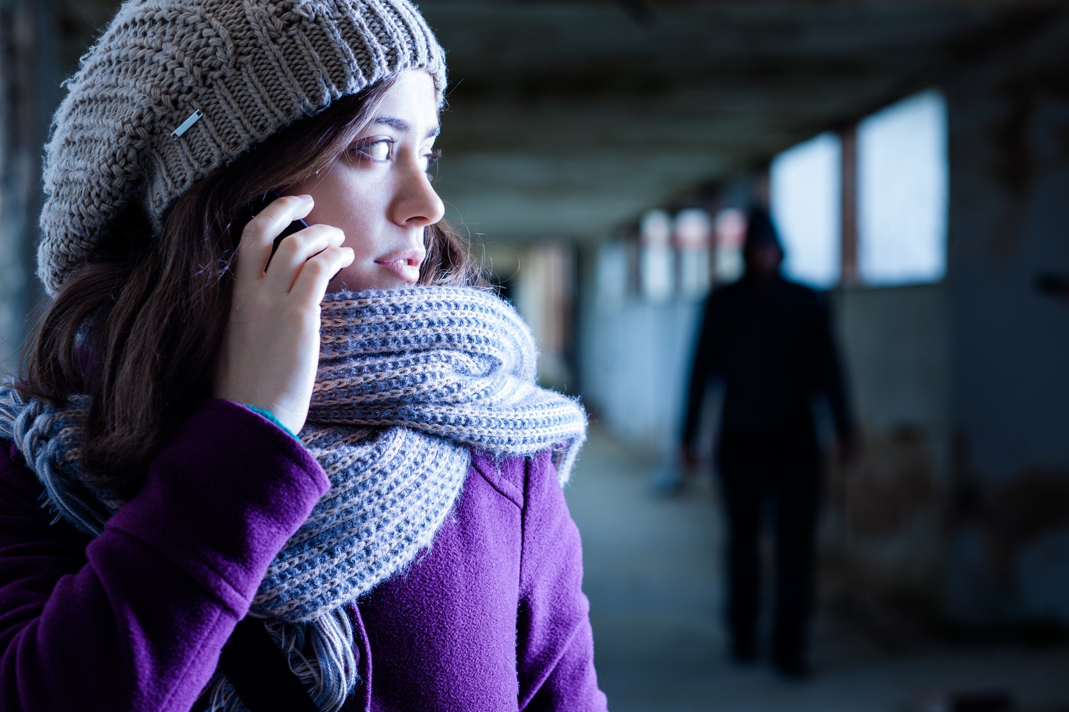 woman being stalked
