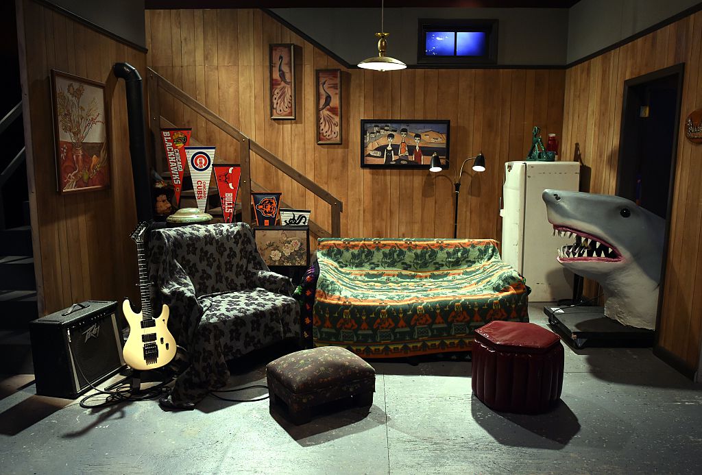 The Saturday Night Live Wayne's World set is on display during a media preview on May 29, 2015, at the Saturday Night Live: The Exhibition, celebrating the NBC programs 40-year history. The Saturday Night Live Wayne's World set is on display during a media preview on May 29, 2015, at the Saturday Night Live: The Exhibition, celebrating the NBC programs 40-year history.