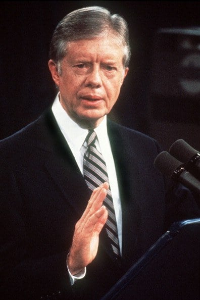 Jimmy Carter spricht bei einer Veranstaltung