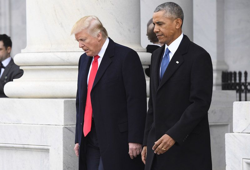 President Donald Trump and former President Barack Obama President Donald Trump and former President Barack Obama