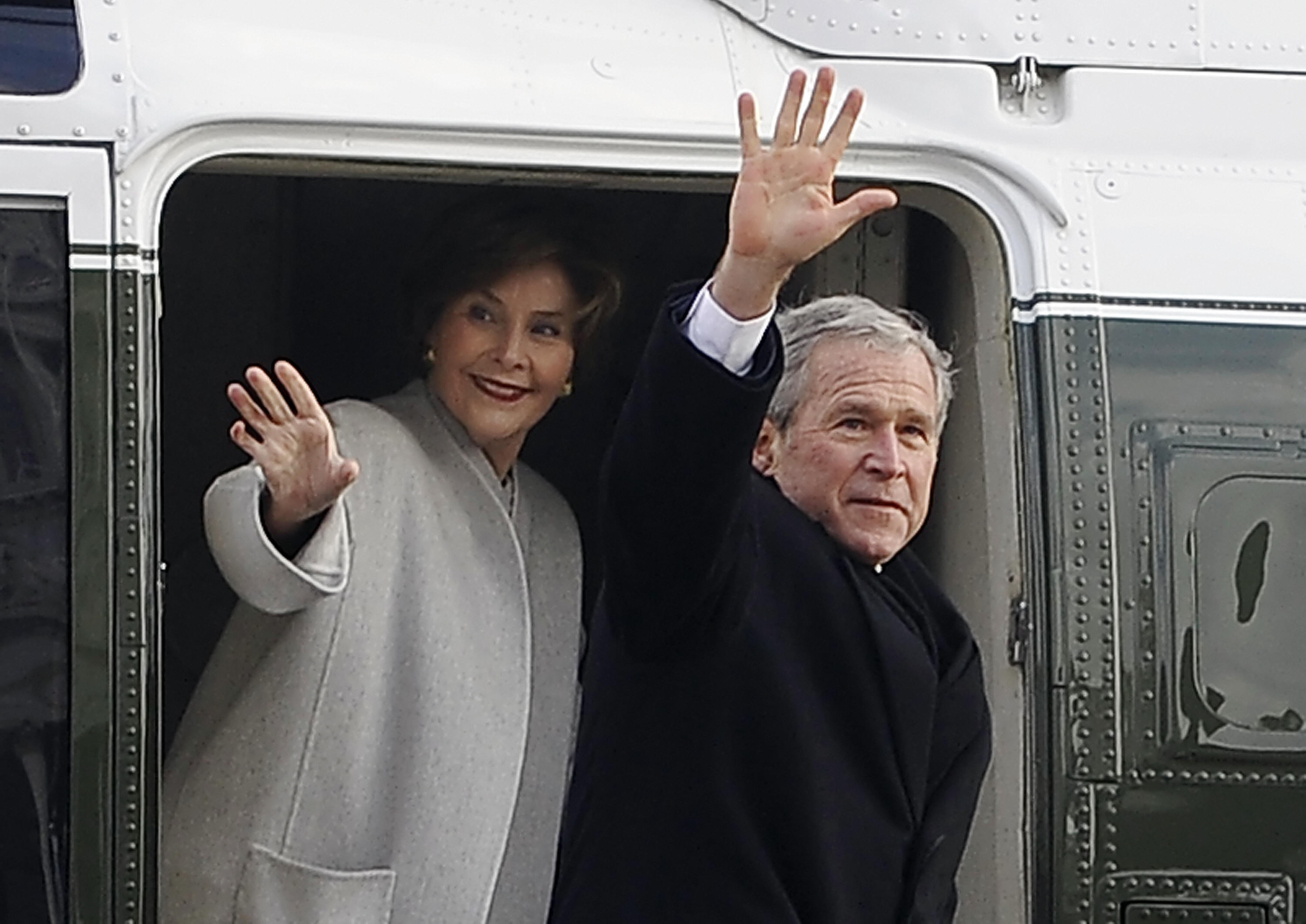 The Bushes depart the White House in 2009