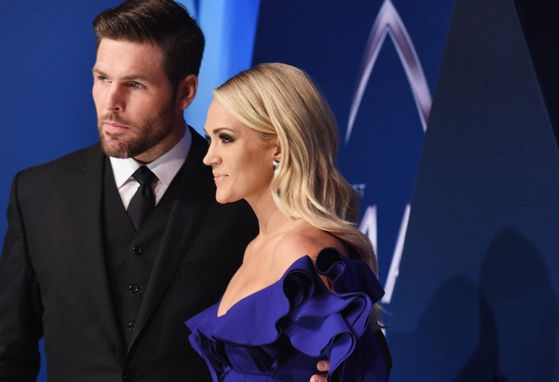 NHL player Mike Fisher and singer-songwriter Carrie Underwood attend the 51st annual CMA Awards 