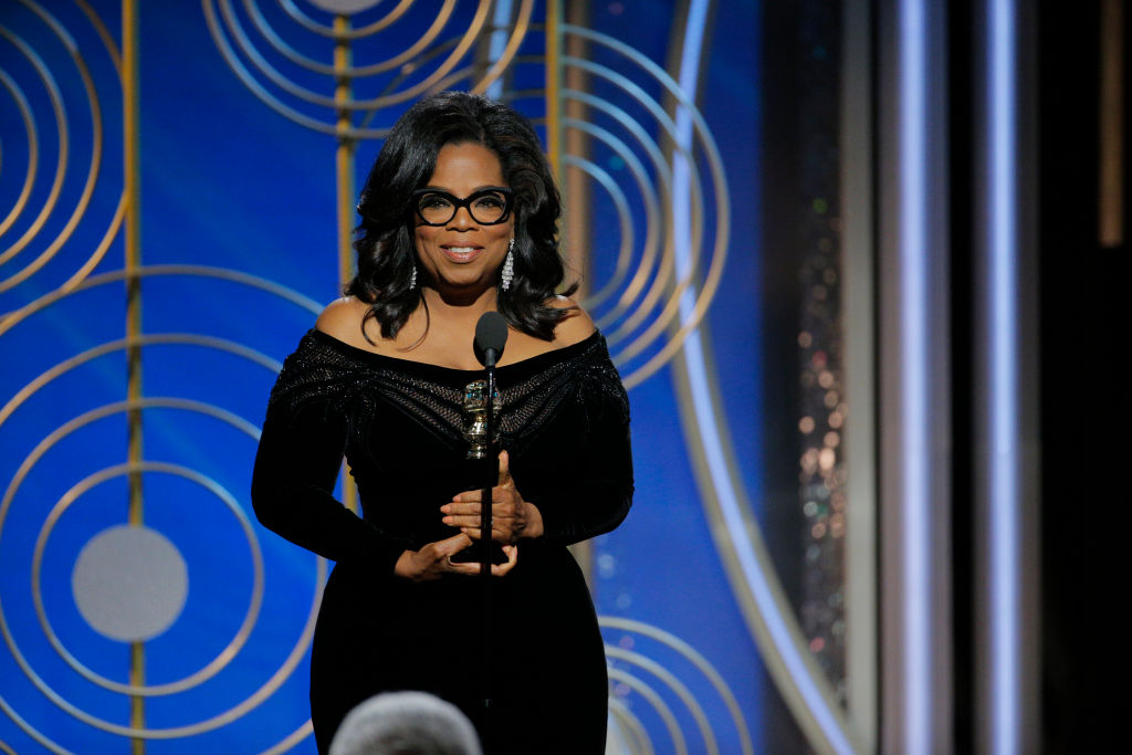 Oprah speaks at the Golden Globes 2018