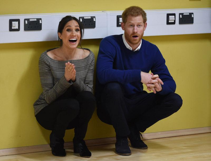 Prince Harry and his fiancee Meghan Markle attend a street dance class
