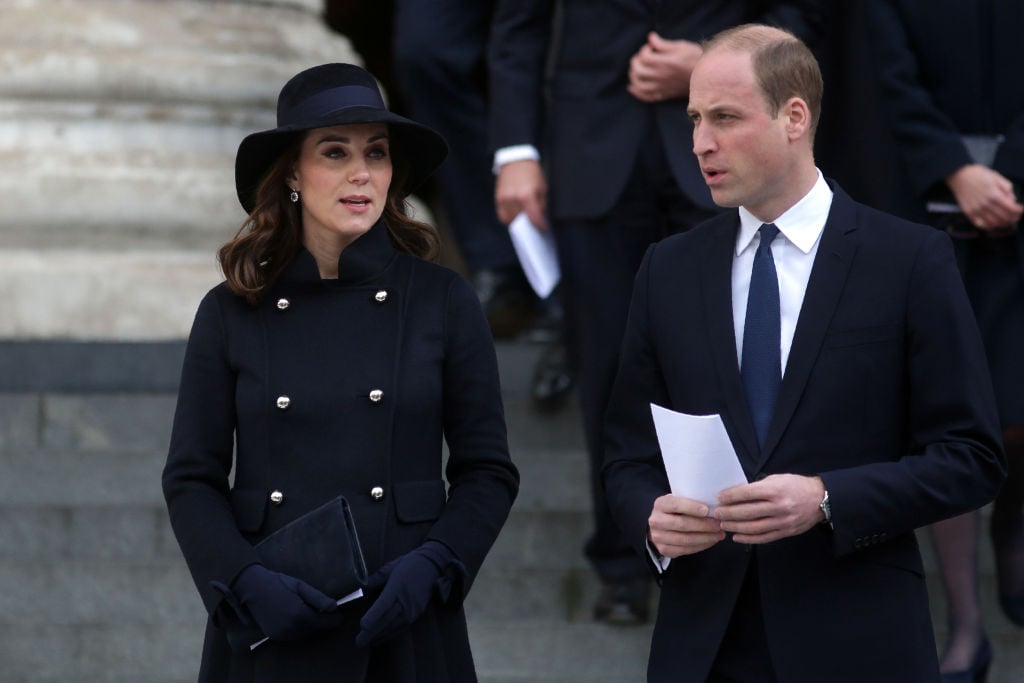 Kate Middleton and Prince William Catherine, Duchess of Cambridge and Prince William, Duke of Cambridge leave after attending the Grenfell Tower National Memorial Service